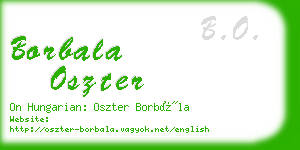 borbala oszter business card